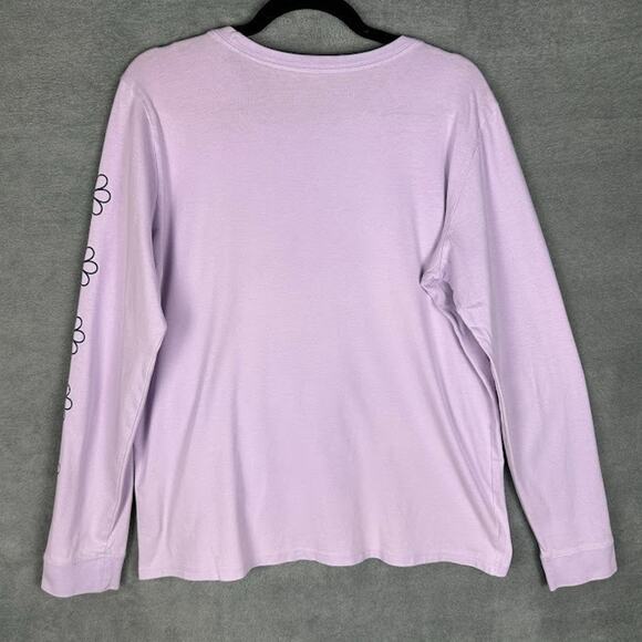 Life Is Good Shirt Womens Large Purple Crusher Tee Long Sleeve Comfort Daisy - Picture 7 of 14